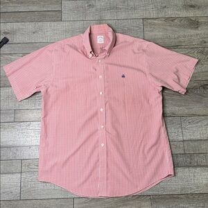 Brooks Brothers 346 Red and White Checkered Polo Shirt